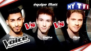 Dilomé VS Sacha VS Nyco Lilliu  The Voice France 2017  Epreuve Ultime [upl. by Adnamas]