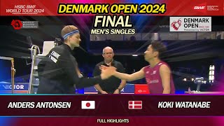 Final  MS  Denmark Open 2024  Anders Antonsen vs Koki Watanabe  Highlights [upl. by Noisla]