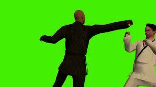 Green Screen The Matrix Neo Vs Morpheus Training Outfits Fight Shots [upl. by Nnylaj423]