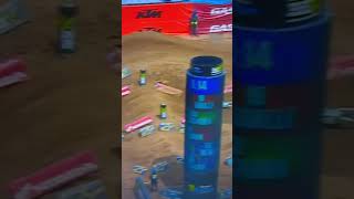 Cameron McAdoo crash 💥 qualifying Nashville Tennessee supercross 2024 ￼ [upl. by Yona852]