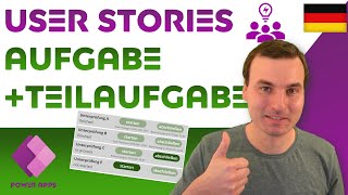 PowerApps User Stories Aufgaben und Teilaufgaben managen [upl. by Aryl]