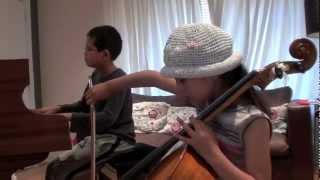 Sisi age 7 ABRSM Grade 5 cello Standchen Franz Schubert [upl. by Annaehs]