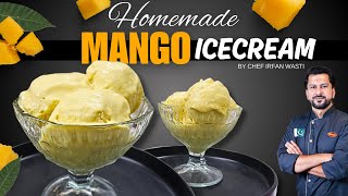 Easy Mango Ice Cream Recipe with Basic Ingredients  How to make Mango Ice Cream at Home [upl. by Aztiray]