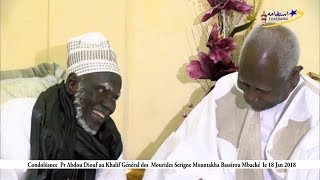 Condoléance du Pr Abdou Diouf auprès du Khalif Général des Mourides le 18 01 2018 [upl. by Auqinet855]