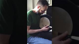 16quot Michael Vignoles tunable bodhrán sound test [upl. by Aizirtap913]