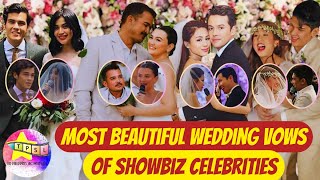 Most Beautiful Wedding Vows of Showbiz Celebrities [upl. by Ahtikal435]