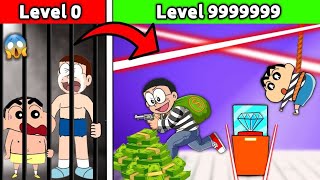 Shinchan Became Max Level Criminal 🤑  Funny Game Roblox 😂 [upl. by Aid]