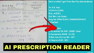 AI Prescription Reader  How To Read Doctors Prescription  Read Medicine Prescription [upl. by Ainoz]