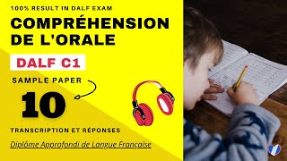 DALF C1  Compréhension de lorale No 10  DALF C1 Listening Practice Test Online [upl. by Haidebej]