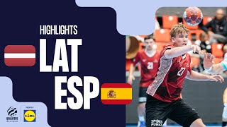 Latvija  Spānija  GAME HIGHLIGHTS  EHF EURO 2026 Qualifiers [upl. by Opiak]