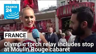 Olympic torch relay Paris route includes stop at Moulin Rouge cabaret • FRANCE 24 English [upl. by Anelys806]