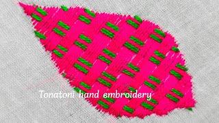 bordados a mano paso a pasoromanian stitch embroidery tejidos para servilletas [upl. by Regen277]