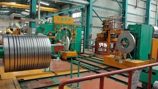 Automatic steel coil packaging lineamphandling system [upl. by Standish]