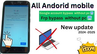 all andorid mobile frp bypass  mobile se google account remove kaise kare [upl. by Ahsoik991]