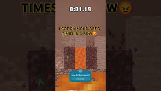 I got diamond ore 3 times in a row [upl. by Alaehcim]