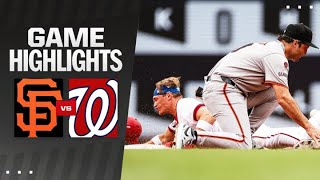 Giants vs Nationals Game Highlights 8824  MLB Highlights [upl. by Rehpotsirhk773]