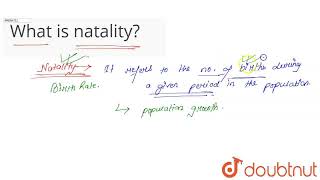 What is natality  CLASS 12  ORGANISMS AND POPULATIONS  BIOLOGY  Doubtnut [upl. by Nerual57]