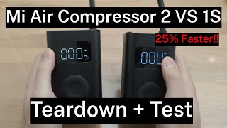 Xiaomi Mijia Air Compressor 2 25 Faster vs Mijia Air Compressor 1s Teardown Test Compare 4K [upl. by Rahm896]