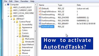 how to activate AutoEndTasks [upl. by Refinaj]