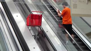 Schindler elevator and shopping cart escalators at The Atlanta Target [upl. by Ellocin]