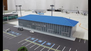 How to build a 1400 scale Model Airport Commuter Terminal 2 [upl. by Nemaj]