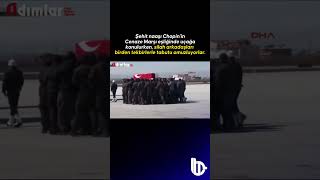 Şehit naaşı Cenaze Marşı eşliğinde uçağa konulurken silah arkadaşları birden tekbirlerile geldi [upl. by Mazurek]