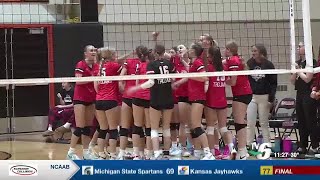 Forest Park volleyball knocks out Munising in regional semifinal [upl. by Renate862]