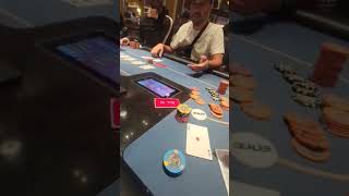 3 way all in Bellagio 510 A6 for 8k pot lasvegas bellagio poker shorts viral allin money [upl. by Melborn]