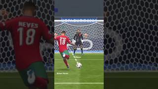 Neves penaltie goal😱😱😱fc24 euro2024 football [upl. by Bethena237]