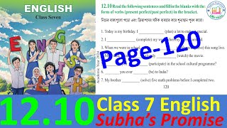 class 7 english chapter 1210 page 120 2024  english class 7 page 120 lesson 1210 [upl. by Eenad377]