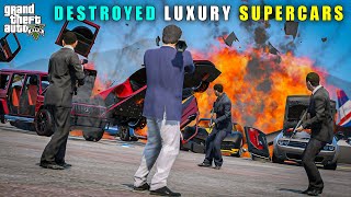 GTA 5  MICHAEL DESTROYED RICHMANS EXPENSIVE CARS  BB GAMING [upl. by Apurk]