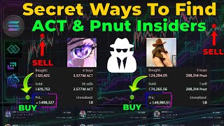 Secret Ways To Find ACT amp Pnut Insiders amp Copy Trade Them  How To Find Profitable Telegram Callers [upl. by Fadil]