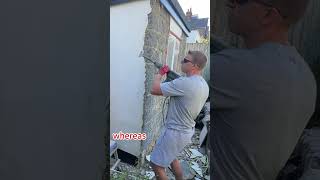 Removing old Render tips plastering construction diy [upl. by Bourn522]