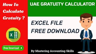 UAE Gratuity Calculator Excel File  How To Calculate Gratuity  Mastering Accounting Skills [upl. by Aicertal]