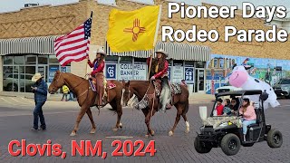 Pioneer Days Rodeo Parade Downtown Main St Clovis NM May 4 2024 Floats amp Horseback Riders [upl. by Gudrin]