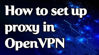 How to set a proxy in OpenVPN [upl. by Novart]