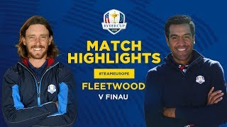 Fleetwood vs Finau  Ryder Cup Sunday Singles Highlights [upl. by Asiaj]