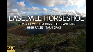 EASEDALE HORSESHOE  SILVER HOW BLEA RIGG SERGEANT MAN HIGH RAISE amp TARN CRAG  THE CENTRAL FELLS [upl. by Yzzo]