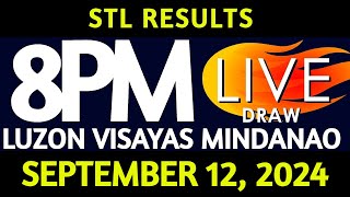 Stl Result Today 800 pm draw September 12 2024 Thursday Luzon Visayas and Mindanao Area Live [upl. by Inaffit]