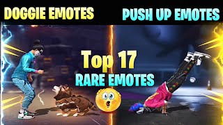 Top 17 Rare Emotes of Free Fire Battleground  Free Fire के कुछ ऐसी Emotes जो काफ़ी पसंदीदा है [upl. by Tiernan]