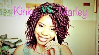 Kinky Twist Hair vs Marley Twist Hair  TEEDAY6 [upl. by Som867]