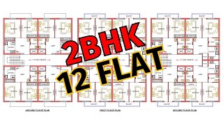 45x55 Apartment Plan  3 Floor House Design For Rent  2 BHK Apartment Plan  2475 Sqft [upl. by Dowski]