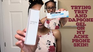 Skin Update Using Dapsone Gel and Tretinoin Cream on my Acne  One Week Review [upl. by Lyndell748]