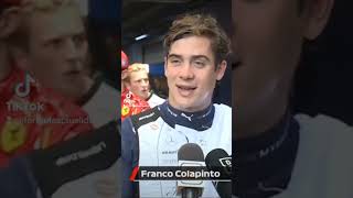 FRANCO COLAPINTO HABLA DE SU ABUELO francocolapinto colapinto argentina f1 [upl. by Ramed]