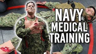 Navy Combat Medical Training ACU1 amp Contractors [upl. by Aihsotan807]