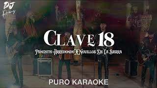 Clave 18Panchito Arredondo X Novillos De La SierraKaraoke ✨2023✨ [upl. by Sulecram633]