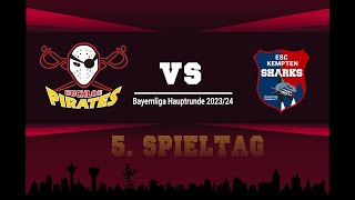 ESV Buchloe Pirates  ESC Kempten  Highlights 5 Spieltag Hauptrunde  BEV Bayernliga 202324 [upl. by Yrome]