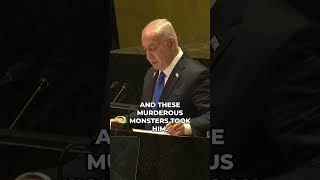 Netanyahu at UN A corpse help hostage [upl. by Kunin]