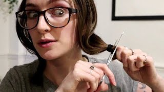 HOW TO CUT YOUR OWN HAIR  LONG BOB HAIRCUT AT HOME [upl. by Marvin]