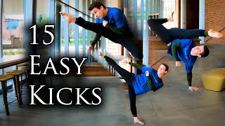 15 EASY KICKS  Tricking Tutorial [upl. by Saree]